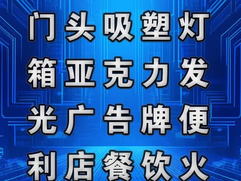 鹏飞广告专业制作门头吸塑灯箱亚克力发光广告牌便利店餐饮火锅菜店超市